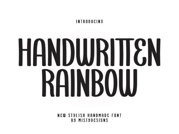 Handwritten Rainbow: A Playful Sans Serif for Creative Projects