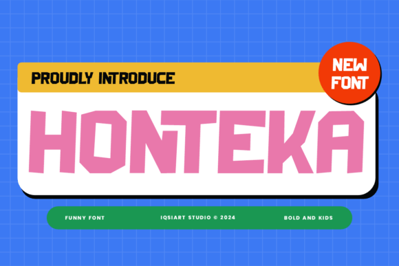 Honteka Font: Bold Display Typography for Playful Campaigns