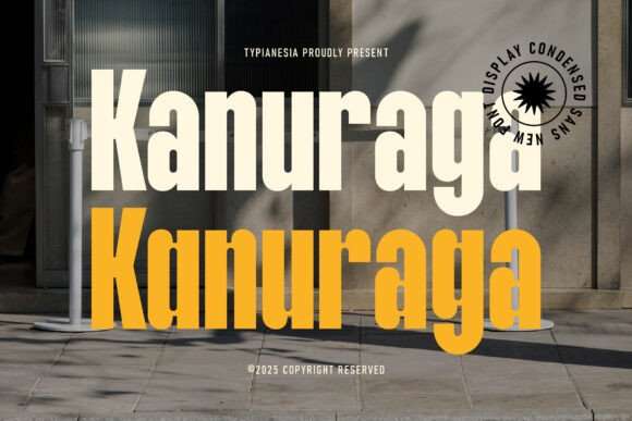 Kanuraga: A Bold Condensed Typeface for Makers