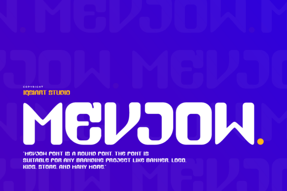 Mevjow: A Playful Rounded Sans Serif Font for Modern Makers