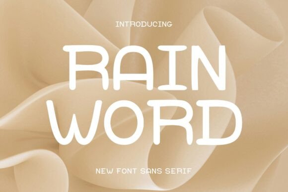 Rain Word Typeface for Small Business Branding